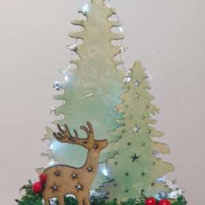 Ξύλινο Χριστουγεννιάτικο Δεντράκι Διακοσμητικό