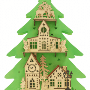 Premium Ξύλινο Χριστουγεννιάτικο Δέντρο – Χειροποίητο