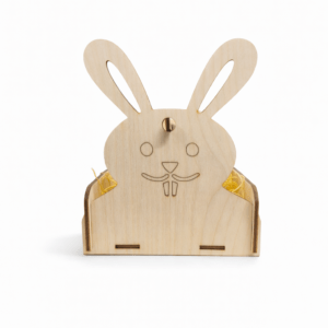 Ξύλινο Πασχαλινό Καλαθάκι Λαγουδάκι