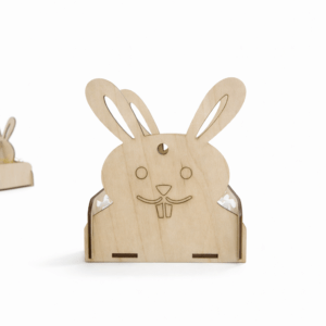 Μικρό Ξύλινο Πασχαλινό Καλαθάκι Λαγουδάκι