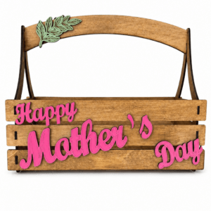 Ξύλινο Καλαθάκι Δώρου – Happy Mother’s Day