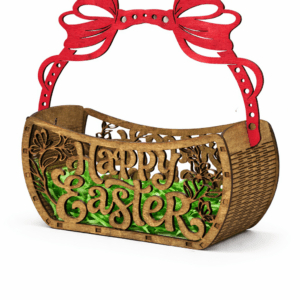 Ξύλινο Καλαθάκι για Πασχαλινά Αυγά