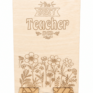 Ξύλινη Βάση Κινητού για Δασκάλα – Best Teacher Ever