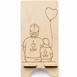 Ξύλινη Βάση Κινητού "I Love Dad"